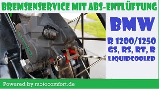 BMW R1200  1250 GS LC Bremsen Wartung und ABS Entlüftung [upl. by Wilcox707]