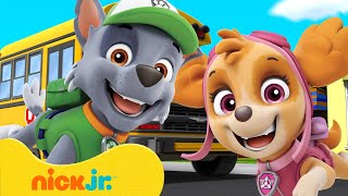 PAW Patrol Rides the School Bus 🚌 10 Minutes  Nick Jr [upl. by Ynahpit]