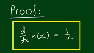 Proof Derivative of lnx  1x by First Principles [upl. by Coplin]