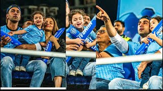 Raha kapoor smiling enjoying with Alia Bhatt Ranbir Kapoor during football match in stadium Wow [upl. by Allina]