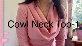 How to CutampStitch Cowl Neck TopPart 1 [upl. by Avictor951]