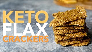 Zero Carb Flax Seed Crackers  Keto Crackers Recipe [upl. by Elorak]