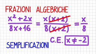 FRAZIONI ALGEBRICHE  semplificazione  FA20 [upl. by Akimot]