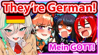 Kiara and Cecilia Starts Speaking German in LoL Nerissa and Elizabeth 【Hololive】 [upl. by Towers137]