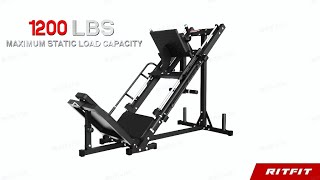 Ritfit 2In1 Leg Press And Hack Squat Machine BLP01  Assembly Instruction [upl. by Richy]