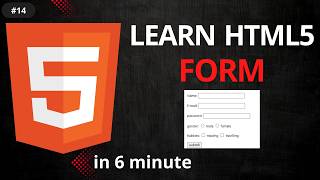 How to make form with HTML5 🖼️  Lecture 14  in 6 minute [upl. by Lance245]