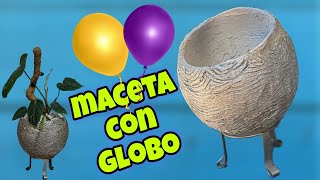 MACETA de CEMENTO con GLOBOS [upl. by Hollerman928]