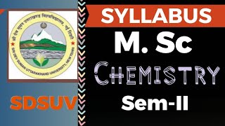 M Sc Chemistry 2nd Semester Syllabus amp Books 2024  Sri Dev Suman Uni  Revised Syllabus SemII [upl. by Marilin]