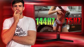 BOTEI DOIS MONITORES PRA BRIGAR  144HZ vs 75HZ [upl. by Eilyah]