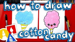 How To Draw Cartoon Cotton Candy [upl. by Dde]