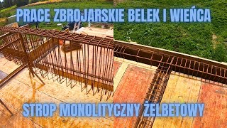 Budowa domu Jak zrobić zbrojenie belek stropu żelbetowego monolitycznego [upl. by Jarlathus323]