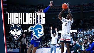 HIGHLIGHTS  3 UConn Mens Basketball vs Seton Hall [upl. by Eiramlehcar309]