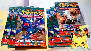 AvantPremière Ouverture 6 boosters Pokémon XY3 Poings Furieux FR  Méga Scarhino ma mise KO [upl. by Yonita]