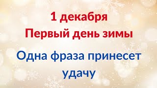 1 декабря  Первый день зимы Скажите одну фразу и зима пройдёт удачно [upl. by Nial]