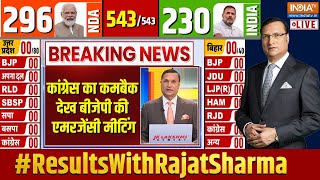 Lok Sabha Election 2024 Results LIVE Updates Congress का कमबैक देख BJP की एमरजेंसी मीटिंग [upl. by Murial24]