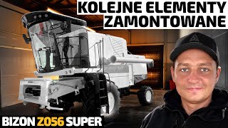 BIZON Z056 SUPER Montaż NAPĘDU HYDROSTATU KÓŁ PASOWYCH i KOLEJNYCH PASÓW  PIASKOWANIE MALOWANIE [upl. by Attennek]