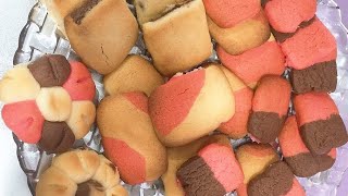 colorful butter cookies Biscuits home made very easy and tasty biscuit recipe [upl. by Odlo]