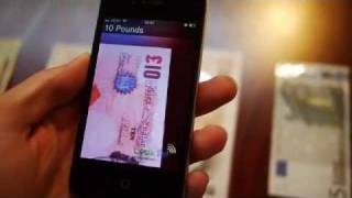 LookTel Money Reader 20 iPhone app  real time currency identification [upl. by Tannenbaum429]