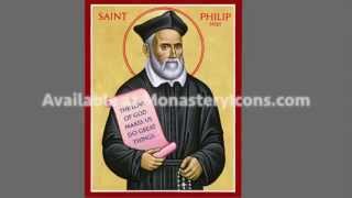 St Philip Neri Icon from Start to Finish [upl. by Eudocia150]