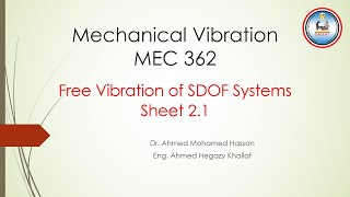 Free Vibration of SDOF Systems Part 1 [upl. by Euqirrne695]