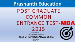 Karnataka PGCET 2021 PGCET MBA 2015 question paper solution with answers Part 4 [upl. by Guimar]