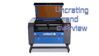 omtech MF2028 60 Watt CO2 laser  Uncrating and Walkthrough [upl. by Adnwahsor]