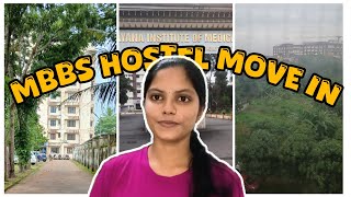 MBBS hostel move in vlog🧿neet2024 room transformation room tour ❤️ [upl. by Leiuqeze]