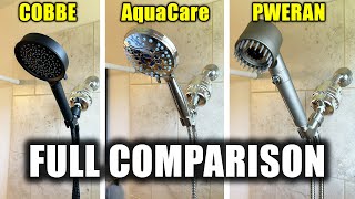 Cobbe vs AquaCare vs Pweran Shower Head Comparison [upl. by Ayo]