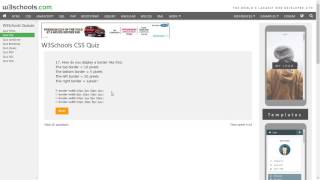 W3Schools Certification  CSS Quiz  Quiz on the language of Web Design [upl. by Coriss634]