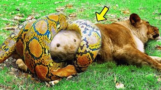 A Python Twisted A Pregnant Lioness Just Watch What Happened Next [upl. by Northway]