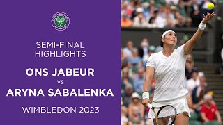 Ons Jabeur vs Aryna Sabalenka SemiFinals Highlights  Wimbledon 2023 [upl. by Cataldo816]