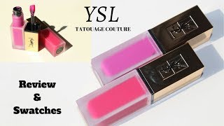 NEW  YSL Tatouage Couture Liquid Matte Lip Stains  Review amp Swatches  Angela van Rose [upl. by Nove]