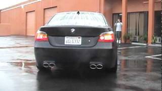 E60 545i Custom Magnaflow Quad Exhaust [upl. by Onifled460]