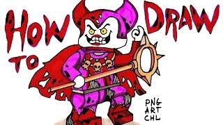 How To Draw Jestro Nexo Knights Lego [upl. by Susann593]