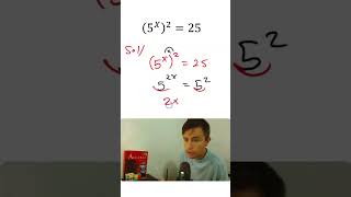 🔴1 en un minuto  Ecuación EXPONENCIAL RESUELTA shortsviral matematicas ecuaciones maths [upl. by Alansen155]