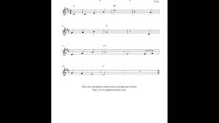 Free easy alto saxophone sheet music On Top Of Old Smoky [upl. by Ellemrac]