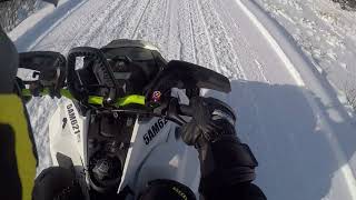 2018 Freeride 146 behind Garson ON groomed trail [upl. by Alisia427]