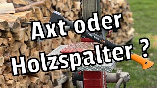 Axt oder Holzspalter   Fiskars X21  Brennholz spalten [upl. by Fabe]