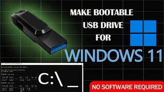 How to make a bootable usb drive for Windows 11 using command prompt cmd  No software required [upl. by Ardnuaed]