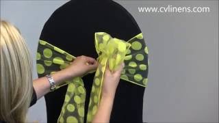 How to Tie a Bow Tie Chair Sash [upl. by Wildee]