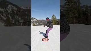 Improve your snowboard turns by bending your knees and getting low snowboarding [upl. by Luht]