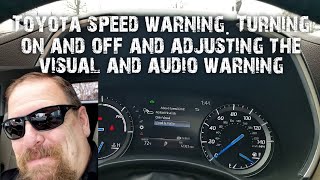 Toyota speed limit warning Turn on off and adjust the settings [upl. by Ilana562]