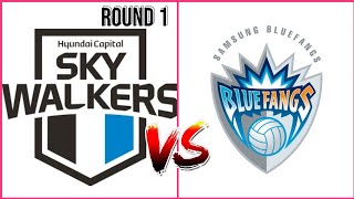 HYUNDAI SKYWALKERS vs SAMSUNG BLUE FANGS  KOVO V LEAGUE SEASON 20242025  ROUND 1  10112024 [upl. by Abehsat]