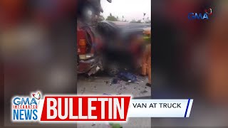 8 patay sa salpukan ng van at truck sa Sariaya Quezon  GMA Integrated News Bulletin [upl. by Hourihan]