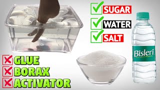 HOW TO MAKE A WATER SUGAR SALT SLIME NO BORAXNO GLUEHOMEMADE DIY SLIMENO BORAX SLIME SHORTSDIY [upl. by Llerot]