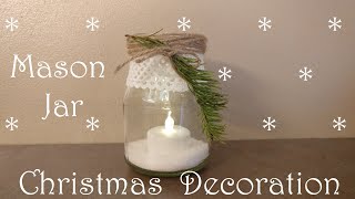 DIY Dekoracija sobe  Mason Jar Christmas Decoration  Novogodisnja dekoracija svecnjak od tegle [upl. by Carree595]