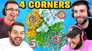 The 4 CORNER CHALLENGE in Fortnite Season 4 [upl. by Ordnael661]