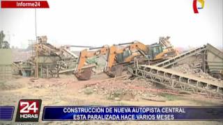 Construcción de Nueva Autopista Central está paralizada desde hace meses [upl. by Mitinger]