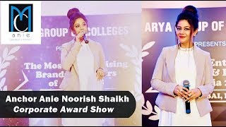 Anchor Anie Noorish Shaikh  Hosting Awards Show  Corporate Event in Mumbai [upl. by Anerres]