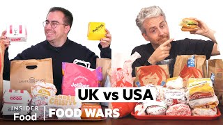 US vs UK Chicken Sandwiches  Food Wars  Insider Food [upl. by Eelnyl]